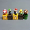thumbnail image 1 of ER 5 unids/set Super Mario Bros juego figuras juguetes Luigi Yoshi Bowser PVC modelo colección niños juguete Mini figuras regalos de navidad brillar Electrónica, 1 of 5