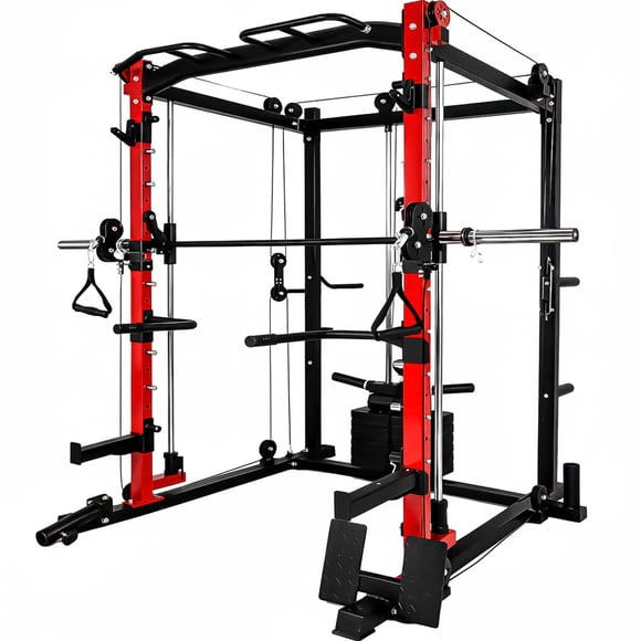 Jaula Multifuncional Pro Gimnasio Multiestacion Smith Poleas