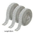 thumbnail image 5 of Sylvtty 3 Rolls Rhinestone Ribbon Self Adhesive Faux Crystal Strips Elegant Decorative Trim Roll for DIY Crafts Clothes Shoes Sparkling Embellishment Tape, 5 of 7
