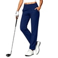 thumbnail image 6 of Quick Dry Straight Golf Pants for Women High Waist Stretch Soft Athletic Trousers with Pockets Outdoor Sports Travel Casual Trousers Navy, 6 of 8