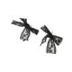 thumbnail image 4 of Accesorios de zapatos de moda, 1 par de encantos para agujetas, lazo negro, 4 of 5