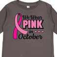 thumbnail image 4 of Inktastic Breast Cancer Awareness We Wear Pink in October Girls Long Sleeve Toddler T-Shirt, 4 of 5