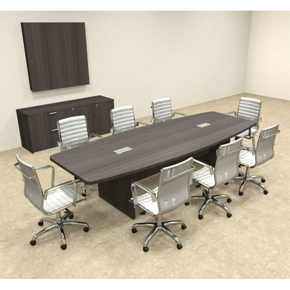 Modern Boat Shapedd 10' Feet Conference Table, #OF-CON-C133