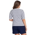 thumbnail image 2 of Lands' End Women's Plus Size SunShade UPF 50 Elbow Sleeve Rash Guard Swim Tee, 2 of 6