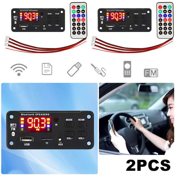Amplificador Placa Decodificadora MP3 Módulo Audio Radio FM para Automóvil Compatible Con Dientes Azul