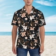 thumbnail image 4 of Goofa Lilies Flowers Hawaiian Shirt for Men, Unisex Summer Beach Casual Short Sleeve Button Down Shirts,Aloha Tropical Floral print shirt-Small, 4 of 9
