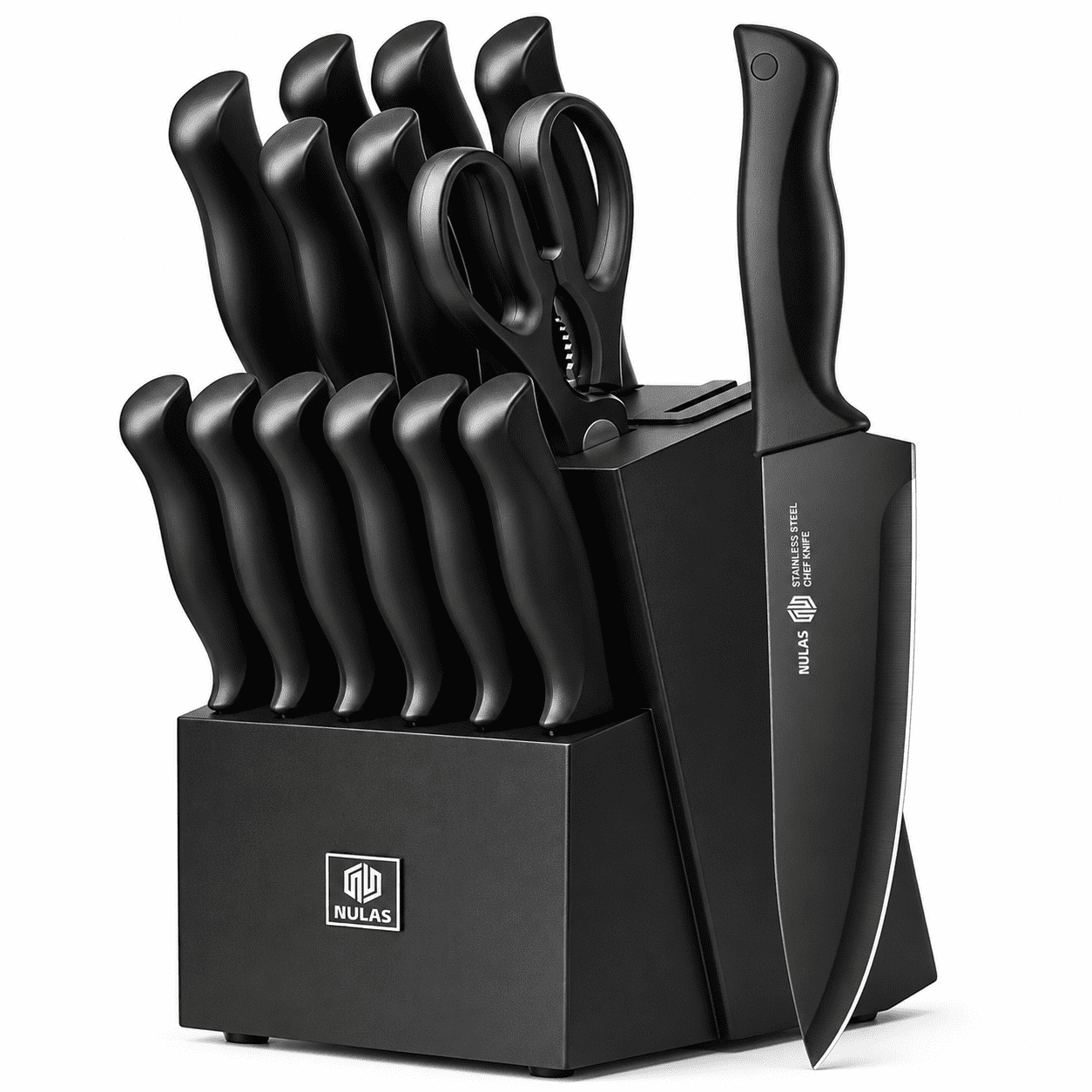 Ninja 17-Piece Knife Set with Built-in Sharpener and NeverDull