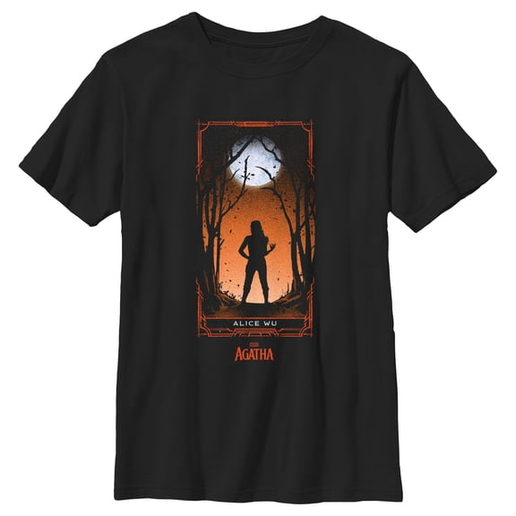 Boy's Marvel: Agatha All Along Wu Card Graphic T-Shirt