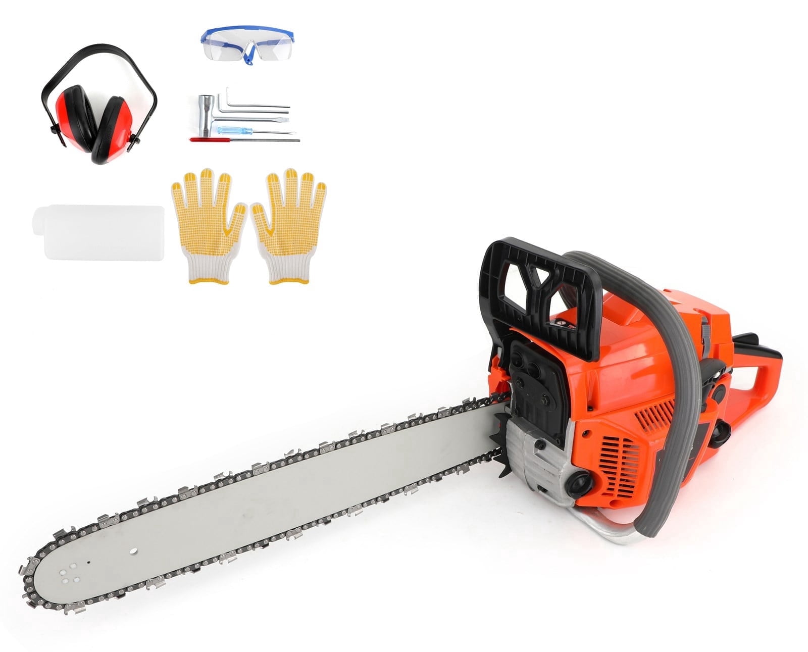 Gasoline Chainsaw with 22 in. Bar 52CC Engine 2-Cycle Powered Gas Chainsaw for Farm/Garden/Ranch/Firewood