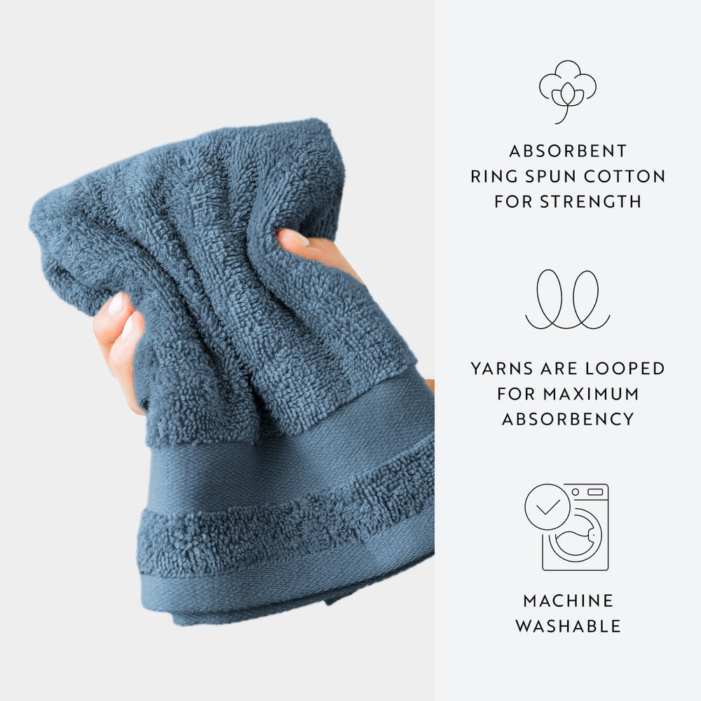 Noble Linens 4 pack Cotton Hand Towels