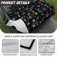 thumbnail image 6 of Renewold Paw Bone Heart Print Golf Cart Seat Cover with Front Pockets, Puppy Cat Dog Footprint Portable Golf Cart Accessories Keeps Seat Comfort and Cool Universal Fit, 52 x 32 Inch, 6 of 7