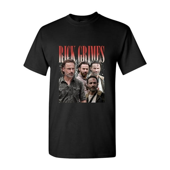 Limited Rick Grimes TWD Walking Dead AMC TV Series Survivor Sheriff Fan Art T-Shirt V51334, for men & women, up to size 5XL