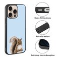 thumbnail image 2 of WIRESTER Shockproof Soft Rubber Cover Case for Apple iPhone 16 Pro Max 6.9" 2024, Brown Gray Squirrel On Light Blue Background, 2 of 5