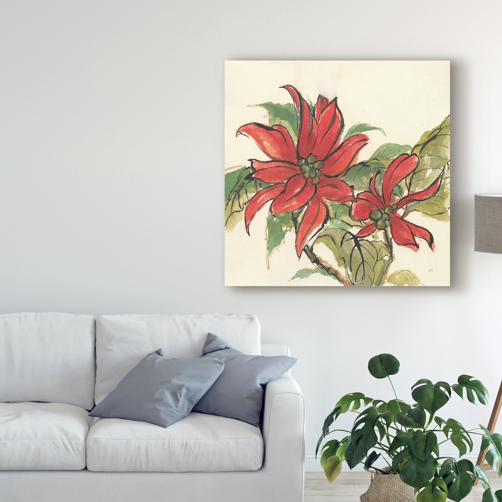 Trademark Fine Art 'Poinsettia II' Canvas Art by Chris Paschke