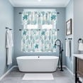 thumbnail image 3 of Turquoise Coastal Kitchen Curtains Sets for Windows 36 Inch Length, Sea Turtle Nautical Coral Summer Beach Rod Pocket Window Treatments Tier Curtains and Valances Set for Bedroom/Bathroom, 3 of 8