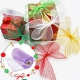 thumbnail image 2 of Clearance! Dusknt Wired Ribbon Clearance Sale! Poly Mesh Ribbon with Metallic Foil Each Roll for Wreaths Swags Bows Wrapping and Decorating, Wired Ribbon, 2 of 2