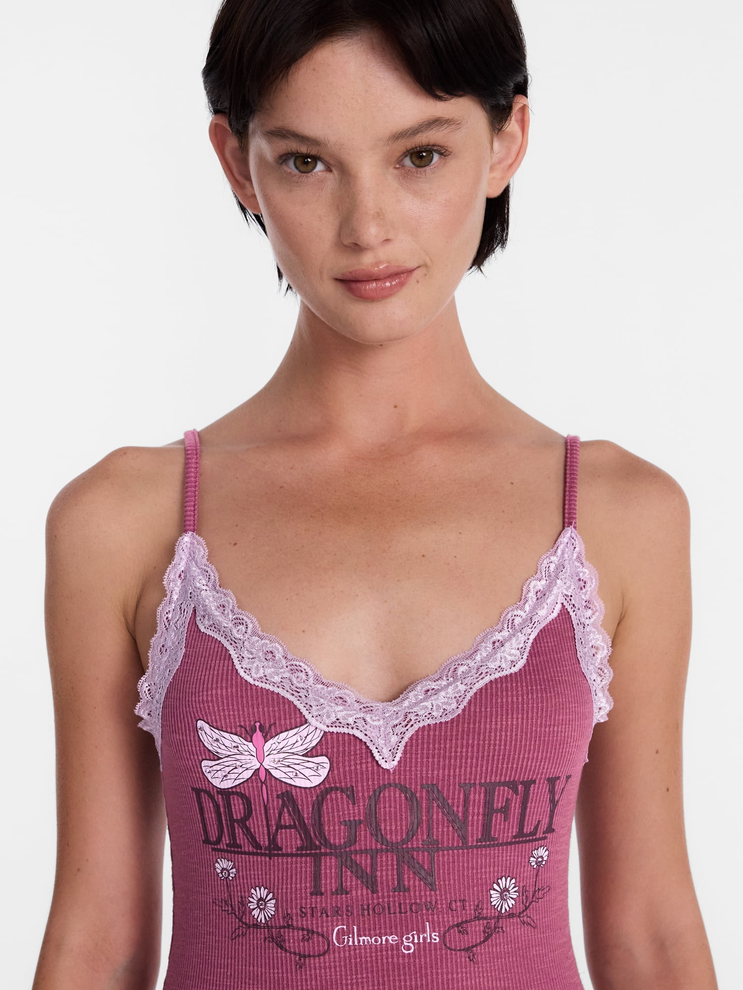 Gilmore Girls Women's Graphic Tank Top with Lace Trim, Sizes XXS-XXL
