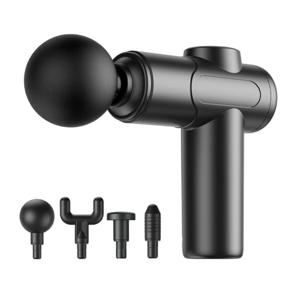 Hxlamzoo Mini Massage Gun for Muscle Pain Relief - Deep Tissue Percussion Therapy, 6 Speeds & 4 Attachments, Portable Design for Back, Neck, Shoulder, Home & Travel Use, Black