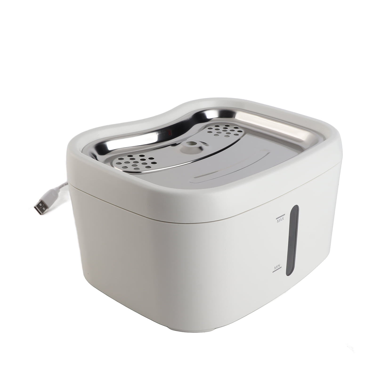 Cat 2.5L Cat Water Fountain Stainless Steel Pet Water Dispenser For Drinking Wired Automatic Cat Water Fountain With Water Level Window