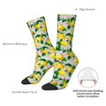 thumbnail image 5 of Lsque Lemon1 Printed Men's Crew Socks, Soft Durable Breathable Moisture-Wicking with Odor Control Cotton socks, 5 of 5