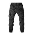 thumbnail image 4 of Kmbangi Men Casual Pants, Solid Color Tied Middle Waist Trousers, 8 Colors, 4 of 7