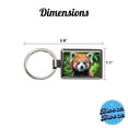 thumbnail image 3 of Red Panda Metal Rectangle Keychain, 3 of 7