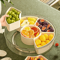 thumbnail image 4 of Jetcloudlive Divided Serving Tray with Lid and Handle Snackle Box Charcuterie Container Portable Snack Platters Clear Organizer, 4 of 10