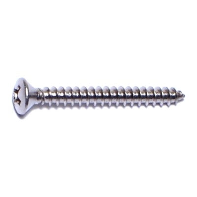 #6 x 1-1/4" 18-8 Stainless Steel Phillips Oval Head Sheet Metal Screws SMSOSS-098