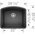 thumbnail image 7 of BLANCO DIAMOND Single Undermount - Cafe Brown, 7 of 7