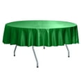 thumbnail image 2 of Ultimate Textile Reversible Shantung Satin - Majestic 84-Inch Round Tablecloth Emerald Green, 2 of 4