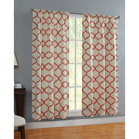 Cotton Modern Curtain - Mainstays Canvas Ironwork Curtain Panel