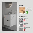 thumbnail image 5 of AmpleCharmic 16'' Bathroom Vanity with Sink, Wall Mounted Floating Small Bathroom Vanity with Soft-Close Door Modern Cabinet, Chrome Faucet, Pop-up Drain, P-Trap Included, White, 5 of 7
