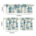 thumbnail image 6 of Kitchen Curtains 24 Inch Short - 3 Panel Set, Shark Whale Dolphin Ocean Theme, Rod Pocket Window Curtain, 100% Polyester for Nautical Farmhouse Kitchen, Easy Wash, 6 of 6