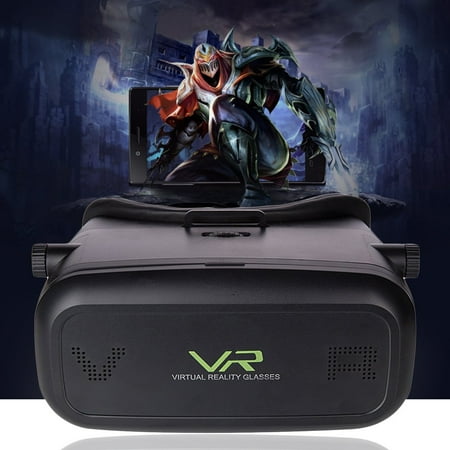 Black 3D Movie Video Games Virtual Reality VR Glasses for 3.5-6 inch Phone
