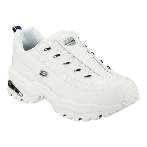 biograf Født Finde på Skechers Sport Women's Premium-Premix Slip-On Sneaker,White/Navy,9.5 M US -  Walmart.com