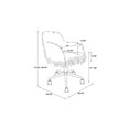 thumbnail image 3 of Home Square 2 Piece Swivel Faux Fur Polyester Office Chair Set in White, 3 of 8