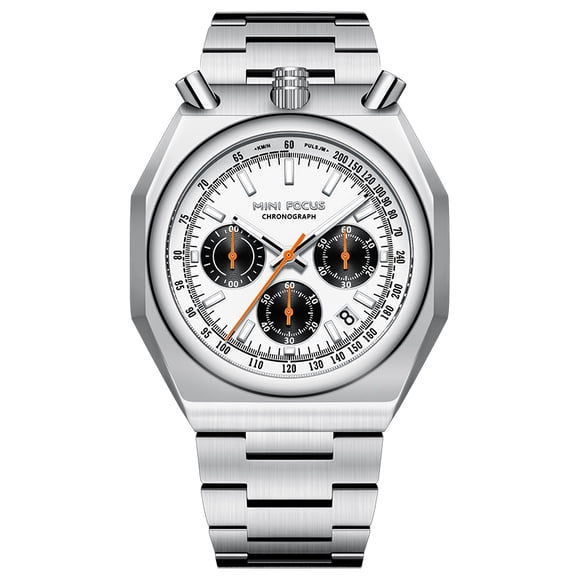 MINI FOCUS Luxury Men Quartz Watch Waterproof Stainless Steel Band Luminous Hands Business Classic Wristwatch