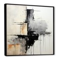 thumbnail image 2 of Designart "Divine Simplicity In Beige And Black V" Abstract Painting Floater Framed Canvas Art Print, 2 of 5