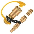 thumbnail image 1 of 1/4 Inch RV Propane Quick Connect Adapter Brass Propane Hose Connector Accessories for Outdoor Camping/Cooking/BBQ, 1 of 7
