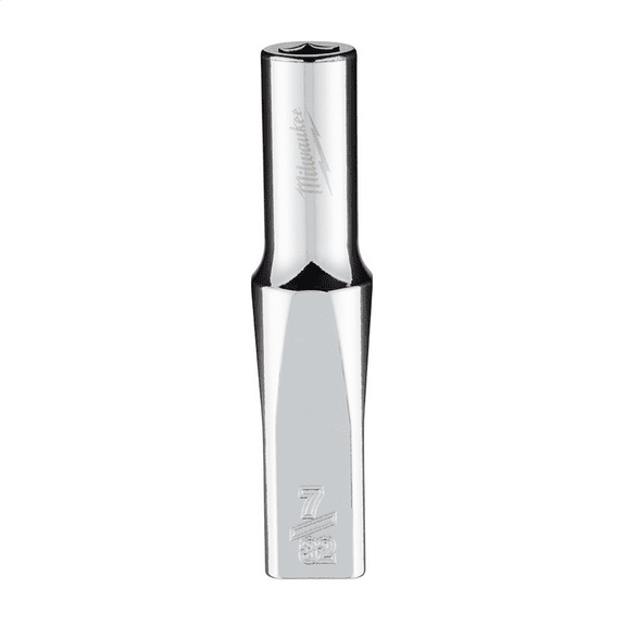 Milwaukee Tool 1/4" Drive 7/32" SAE 6-Point Deep Socket with FOUR FLAT Sides, Vanadium Steel, Chrome