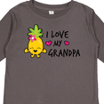thumbnail image 4 of Inktastic I Love My Grandpa with Pineapple Girls Long Sleeve Toddler T-Shirt, 4 of 5
