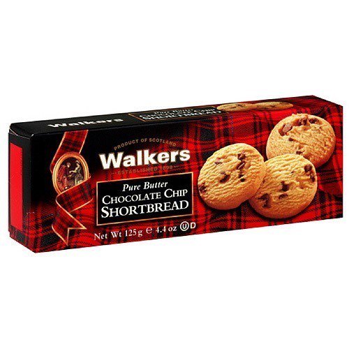 Walkers Chocolate Chip Shortbread Cookies, 4.4 oz (Pack of 12