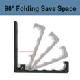 thumbnail image 3 of Folding Coat Hooks, Wall Mounted Aluminum Alloy Hooks, 5Pcs Foldable Hook for Hanging Towel, Hangers, Hat, Backpacks, Clothes, Suitable for Bathroom, Bedroom, Living Room, 3 of 10