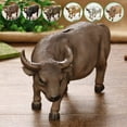 thumbnail image 5 of Regalo creativo Estatua de búfalo Toro Hucha Moneda de dinero Centavo Coleccionable Caja de ahorro Escultura de vaca, 5 of 5