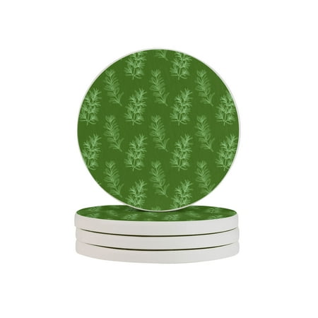 

Circular Drink Coasters Set Flower Pattern Background Beautiful Home Decor Diatomite Heat-Resistant Diatomite Protect Table Countertop