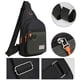 thumbnail image 4 of Bolso bandolera para hombre | Riñonera multicapa para viajes y desplazamientos | Bolso de hombro de nailon con puerto para auriculares | Organizador de objetos pequeños para uso diario masculino, 4 of 6