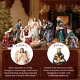 thumbnail image 4 of KUETH Nativity Sets for Christmas Indoor Nativity Scene Set Resin Figurine Christmas Ornament Religious Table Holidays Decor Gifts 13 Pieces 11.8 Inch, 4 of 6