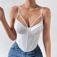 thumbnail image 4 of Clearance Sale 2025 Shapers Stylish Diamond Shape Slim Sexy Backless Fishbone Steel Ring Solid Color Everything Little Vest, 4 of 8