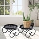 thumbnail image 4 of Juego de 2 soportes para plantas resistentes Sunnimix Soporte de soporte negro, 4 of 7