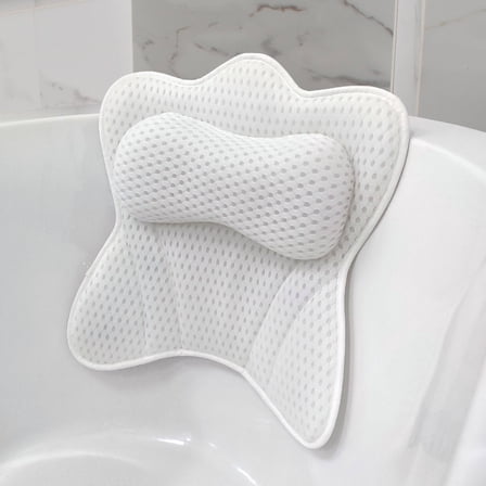 Couradic Bath Pillow Ergonomic Luxury Bathtub Pillow with Head,Neck, Shoulder and Back Support, 4D Bath Pillows for tub with 6 Powerful Suction Cups,with Forest Bath Balls, Fits All Bathtub